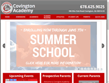 Tablet Screenshot of covingtonacademy.com